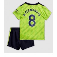 Fotbalové Dres Manchester United Bruno Fernandes #8 Dětské Alternativní 2022-23 Krátký Rukáv (+ trenýrky)